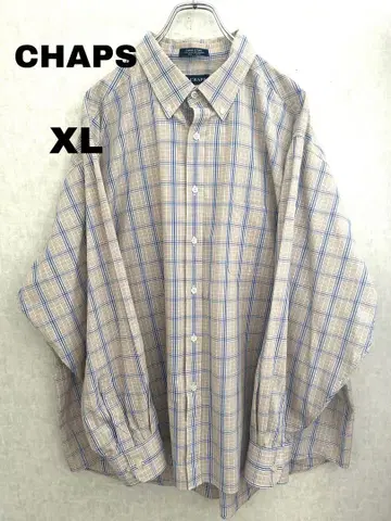 CHAPS 챕스 랄프 로렌 체크 셔츠 XL 베이지 봄/여름