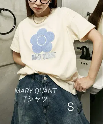 MARY QUANT x PUBLUX/마리콴트 상량 자수 T셔츠