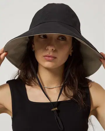 UNITED ARROWS 하이쇼쿠 롱 브림 햇 UV 케어
