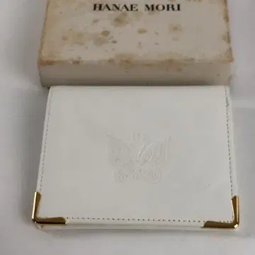 HANAE MORI 하나에모리 접이식 지갑 화이트 여성용 브랜드