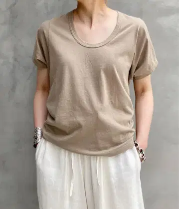 nowos BACK DRAPE TEE 티셔츠 베이지 노워즈