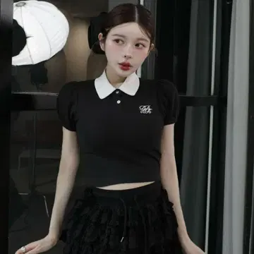 DRCH 바이컬러 피케 셔츠 BLK 다리치