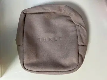 THREE 파우치 스웨이드 핑크 베이지