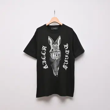 밀크보이 RIOT RABBIT 반팔 티셔츠 L 사이즈 블랙 토끼