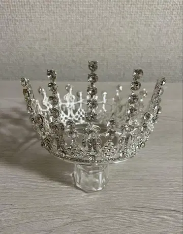 실버 크리스탈 티아라 크라운