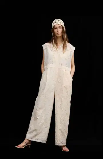 SHEER JACQUARD TAILORED ROMPERS