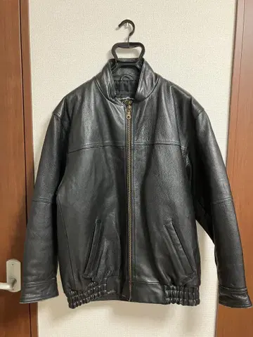 천연 가죽 레더 자켓 L