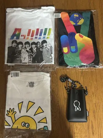 A! group 투어 티셔츠 사선 가케 파우치