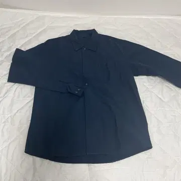 네이비 버튼 긴팔 셔츠 L-XL 무인양품