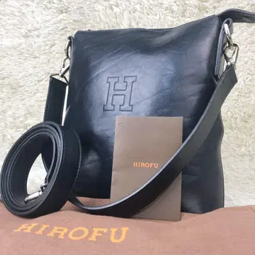 HIROFU 히로후 2way 숄더백 핸드백 가죽 H 로고