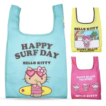 HELLO KITTY 일광화상 키티 에코백 3색 세트 일광화상 택 없음