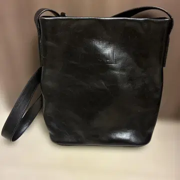 히로후 숄더백 가죽 H로고 다크 네이비