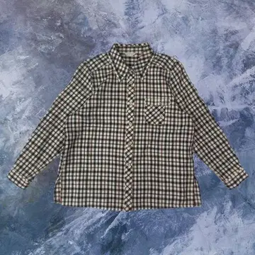 셔츠 긴팔 체크 무늬 캐주얼 브라운 계열 vintage 아카이브