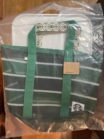 Starbucks 대만 어망 그린 토트백