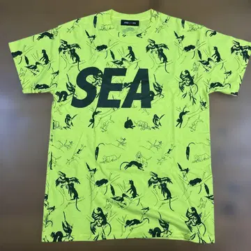 SEA WIND AND T셔츠 형광 그린