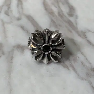 KING BABY silver925 onyx cross ring USA