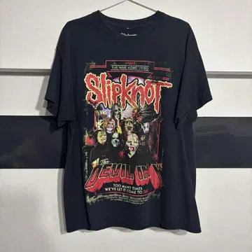 Slipknot 밴드 티셔츠 L 사이즈 정품 락 티 해외 인기 상태 좋음