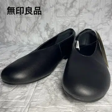 무인양품 가죽 깊은 신발 블랙 22.5cm