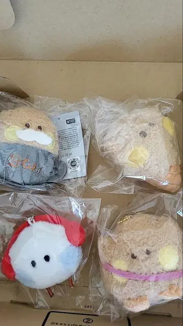 BT21 SHOOKY 봉제 인형 키링 4세트