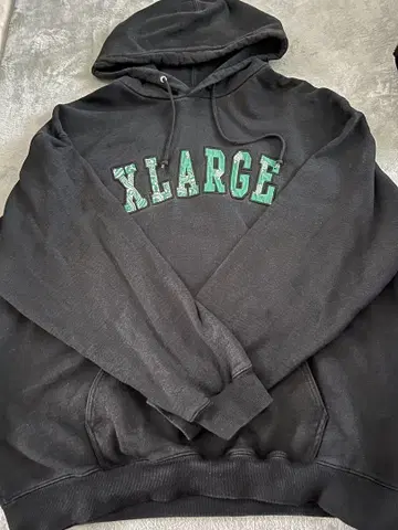 XLARGE 블랙 후드티 XL