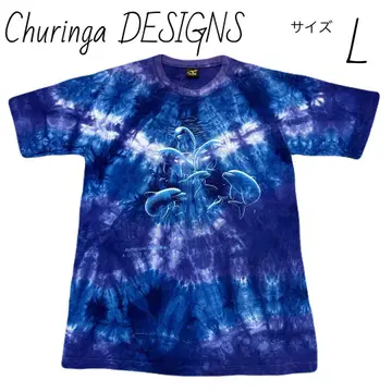 Churinga DESIGNS 다이다이 염색 티셔츠 L 호주산
