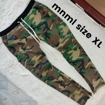 mnml size XL 카고 팬츠 조거 팬츠 카모플라주 밑단 지퍼