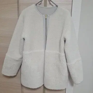 grove 무스탕풍 리버서블 노카라 보아 코트