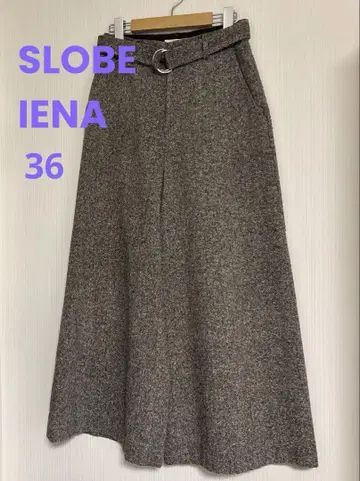 [ used ] SLOBE IENA 브라운 와이드 팬츠 벨트