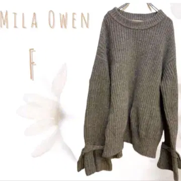 [ Mila Owen ] 미라 오웬 스웨터 니트 리본 크루넥 F