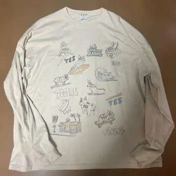 TES HAND PAINT LONG SLEEVE 빅 실루엣 롱T