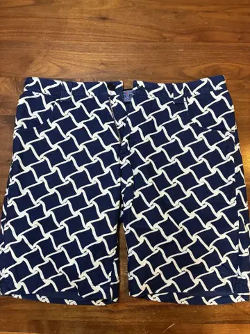 BLUE BLUE JAPAN 일본제 기하학 패턴 숏팬츠 사이즈 L