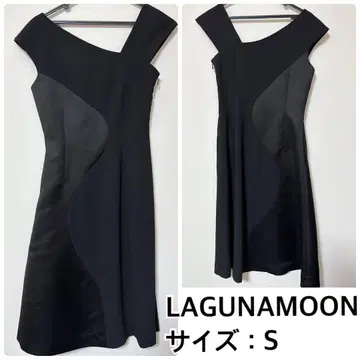 새상품 LAGUNAMOON LADY 웨이브 커팅 플레어 드레스