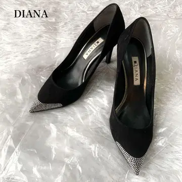 DIANA 스톤 장식 스틸레토 펌프스 스웨이드 비쥬 22.5