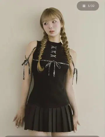 Darich 도킹 레이스업 미니 원피스