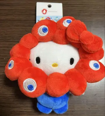 먁먁 산리오 흉내내기 봉제인형 카라비너 포함 키티