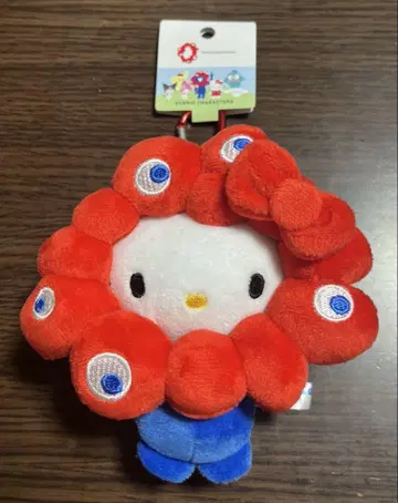 먁먁 산리오 흉내내기 봉제인형 카라비너 포함 키티