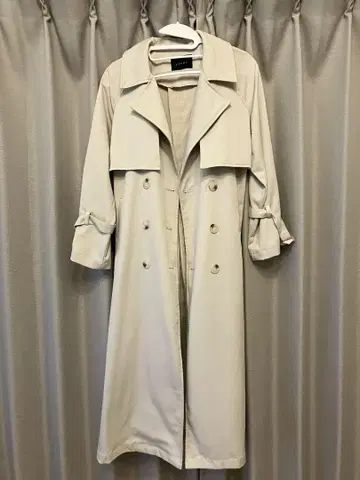 clear 더블 트렌치코트 아이보리 베이지
