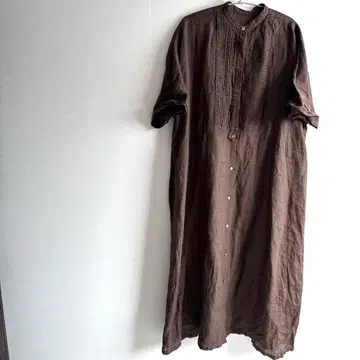 세일 DRESSTERIOR 셔츠 원피스 라미 턱 원피스 린넨