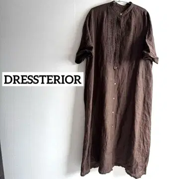 세일 DRESSTERIOR 셔츠 원피스 라미 턱 원피스 린넨