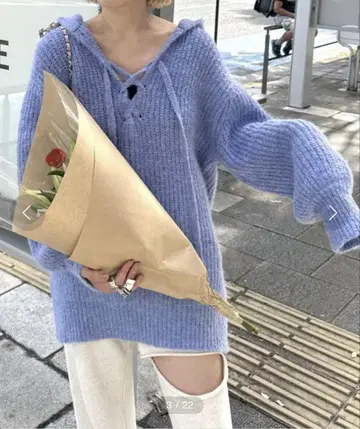 새상품 미사용 [Alley] 레이스업 후디