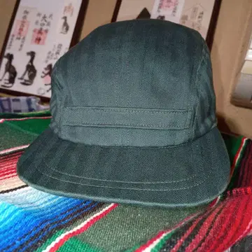 다크 그린 스트라이프 워크캡
