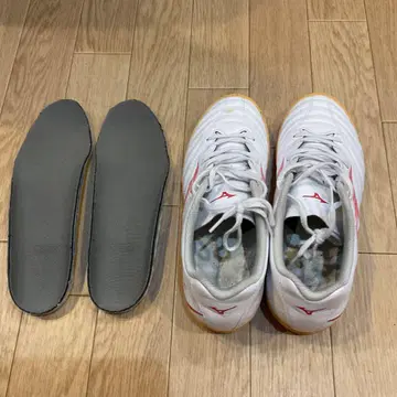 Mizuno 풋살화 24.5cm 화이트/레드