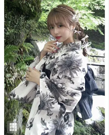 모노톤 해바라기 유카타 세트[gi1507]