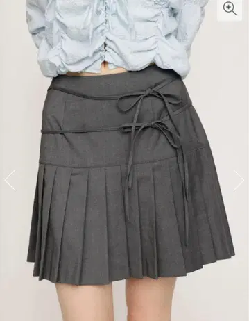 SLY DOUBLE RIBBON PLEATS 스커트 그레이