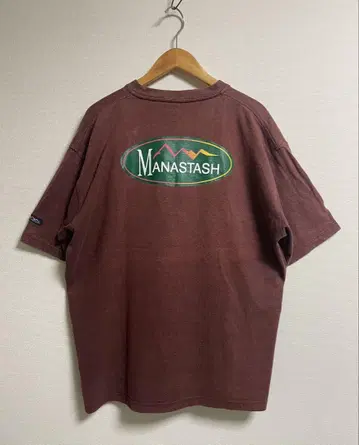 MANASTASH 마나스타쉬 헴프 T셔츠 L 사이즈 버건디