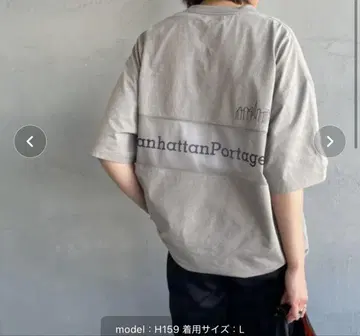 맨해튼 포티지 별주 메쉬 절개 백 프린트 T셔츠