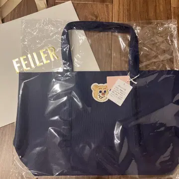 새상품 러브라리 올드 테디 와펜 토트백 네이비