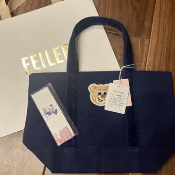 FEILER 페일러 올드 테디 와펜 토트백 소형 네이비 새상품