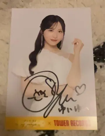 AKB48 오구리 유이 타워레코드 친필 사인 엽서