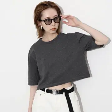 SLOBE IENA 슬로브 이에나 사이로 스팬 컴팩트 TEE 그레이